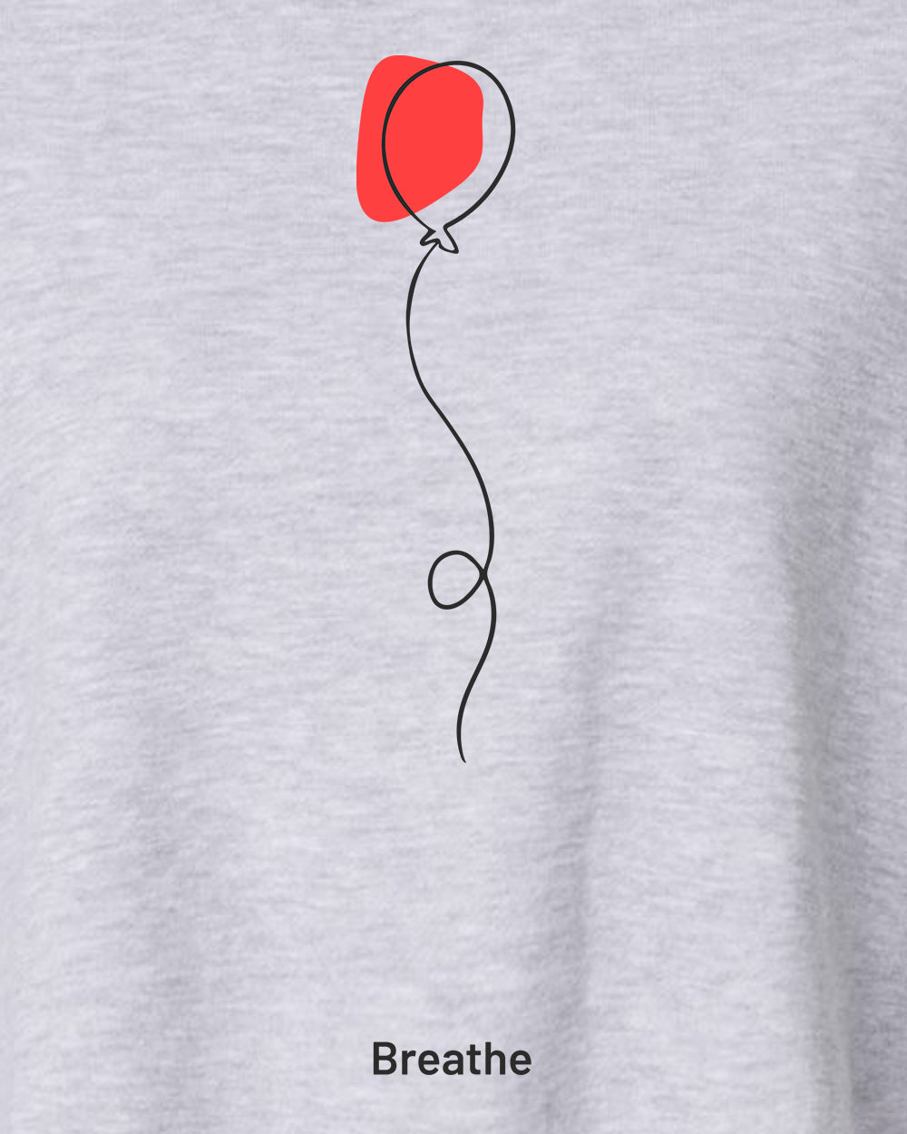 Breathe Balloon Cropped Crewneck Sweatshirt Detail by Seen Not Seen