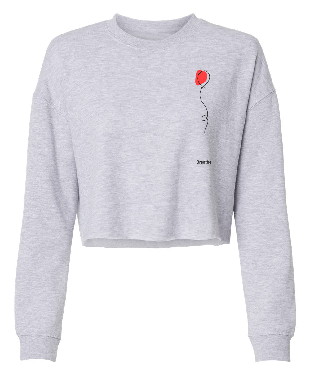 Breathe Balloon Cropped Crewneck Sweatshirt by Seen Not Seen